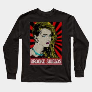 Brooke Shields 1980s Pop Art Fan Art Long Sleeve T-Shirt